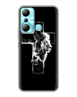 Чехол для Infinix Hot 20i (X665E) с картинкой «Сияющий крест Jesus»