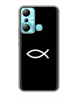 Чехол для Infinix Hot 20i (X665E) с картинкой «Символ рыбы Jesus»