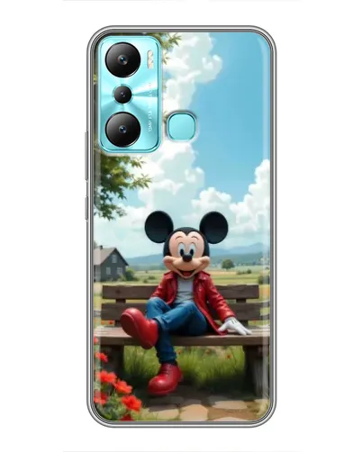 Чехол для Infinix Hot 20i (X665E) с картинкой «Микки на скамейке»