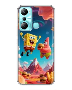 Чехол для Infinix Hot 20i (X665E) с картинкой «Космический фастфуд»