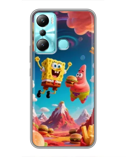 Чехол для Infinix Hot 20i (X665E) с картинкой «Космический фастфуд»