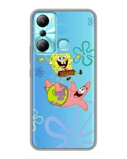 Чехол для Infinix Hot 20i (X665E) с картинкой «Спанч Боб и Патрик»