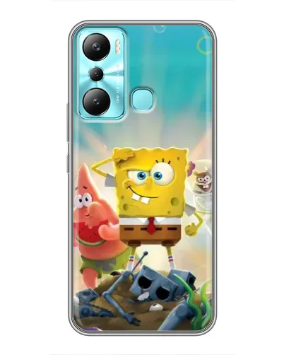 Чехол для Infinix Hot 20i (X665E) с картинкой «Спанч Боб победитель»