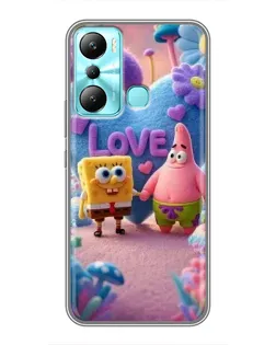 Чехол для Infinix Hot 20i (X665E) с картинкой «Губка Боб Патрик»