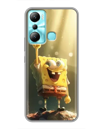 Чехол для Infinix Hot 20i (X665E) с картинкой «Сияющий Спанч Боб»