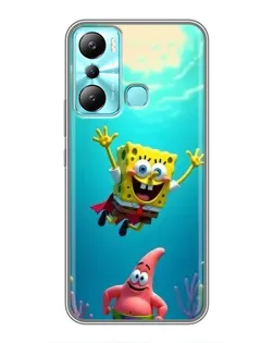Чохол для Infinix Hot 20i (X665E) з картинкою «Спанч Боб під водою»