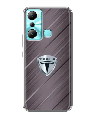 Чехол для Infinix Hot 20i (X665E) с картинкой «Металлическая текстура Tesla»