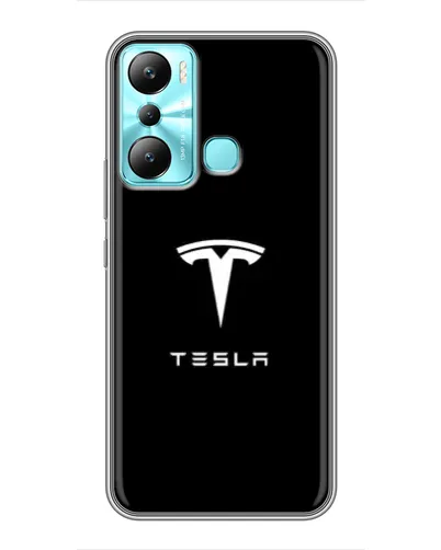 Чехол для Infinix Hot 20i (X665E) с картинкой «Tesla White Logo»