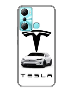 Чехол для Infinix Hot 20i (X665E) с картинкой «Tesla White Style»