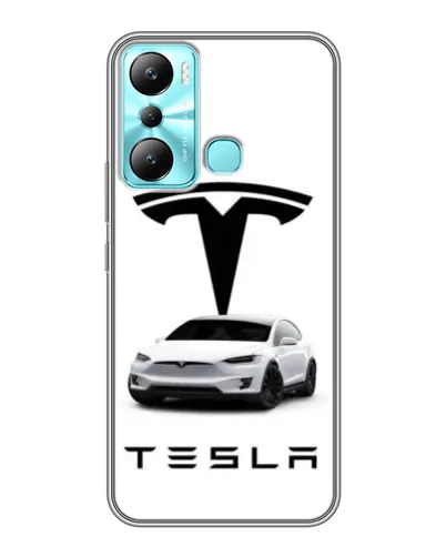 Чехол для Infinix Hot 20i (X665E) с картинкой «Tesla White Style»