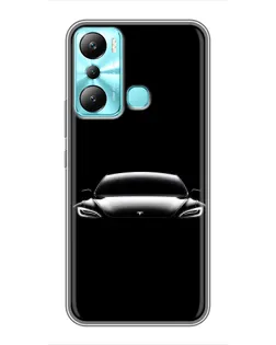 Чехол для Infinix Hot 20i (X665E) с картинкой «Фары Tesla Night»