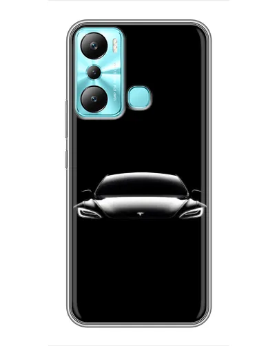 Чехол для Infinix Hot 20i (X665E) с картинкой «Фары Tesla Night»
