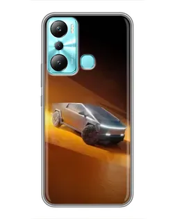 Чехол для Infinix Hot 20i (X665E) с картинкой «Cybertruck в пустыне»