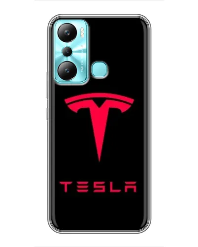 Чехол для Infinix Hot 20i (X665E) с картинкой «Tesla Red Logo»