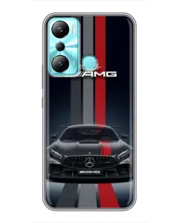 Чохол для Infinix Hot 20i (X665E) з картинкою «Mercedes — білий карбон»