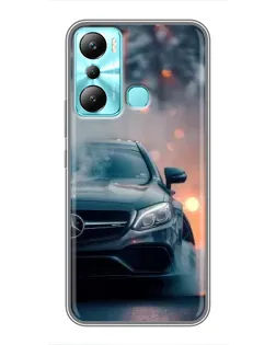 Чехол для Infinix Hot 20i (X665E) с картинкой «Mercedes — ночной город» Чехол для Infinix Hot 20i (X665E) с картинкой «Mercedes — ночной город»