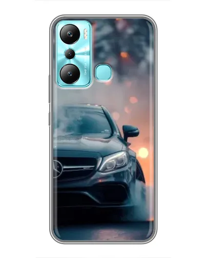 Чехол для Infinix Hot 20i (X665E) с картинкой «Mercedes — ночной город»