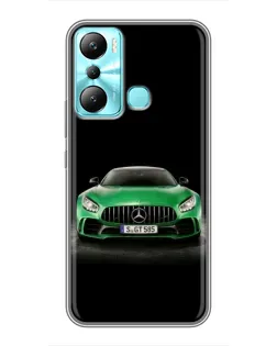 Чехол для Infinix Hot 20i (X665E) с картинкой «Mercedes — неоновый лого»