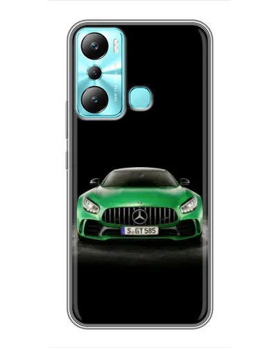 Чехол для Infinix Hot 20i (X665E) с картинкой «Mercedes — неоновый лого»