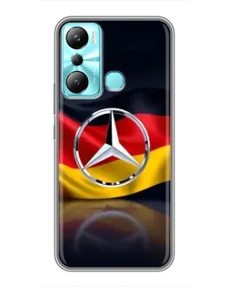 Чехол для Infinix Hot 20i (X665E) с картинкой «Mercedes — флаг Германии»