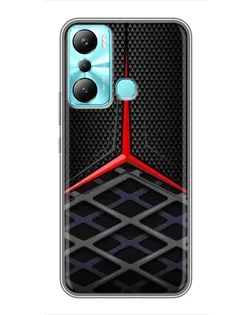 Чехол для Infinix Hot 20i (X665E) с картинкой «Mercedes Carbon Grid»