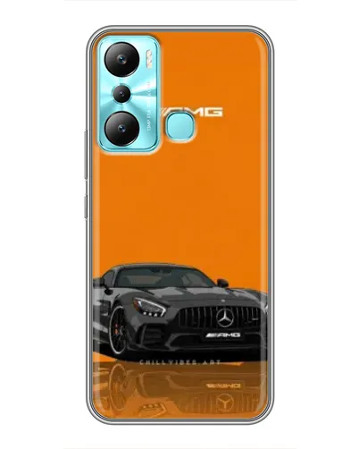 Чехол для Infinix Hot 20i (X665E) с картинкой «Оранжевый Mercedes AMG»