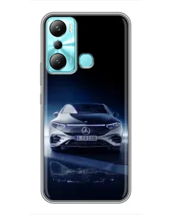 Чехол для Infinix Hot 20i (X665E) с картинкой «Ночной Mercedes EQ»