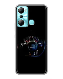 Чохол для Infinix Hot 20i (X665E) з картинкою «Салон Audi — кермо»