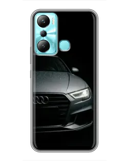 Чехол для Infinix Hot 20i (X665E) с картинкой «Audi — детализация кузова» Чехол для Infinix Hot 20i (X665E) с картинкой «Audi — детализация кузова»