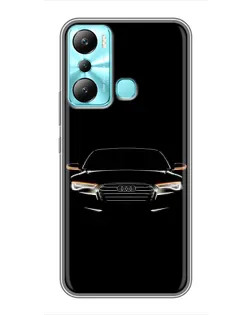 Чехол для Infinix Hot 20i (X665E) с картинкой «Audi — ночной контур»