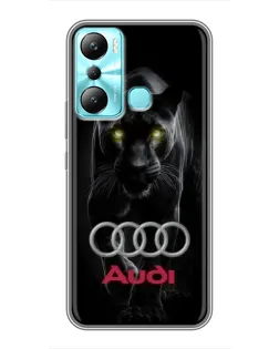 Чехол для Infinix Hot 20i (X665E) с картинкой «Пантера и Audi»
