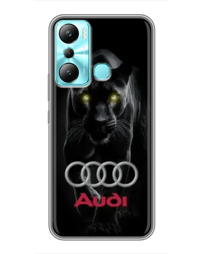 Чехол для Infinix Hot 20i (X665E) с картинкой «Пантера и Audi»