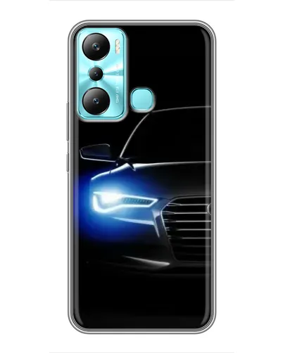 Чехол для Infinix Hot 20i (X665E) с картинкой «Неоновый взгляд Audi»