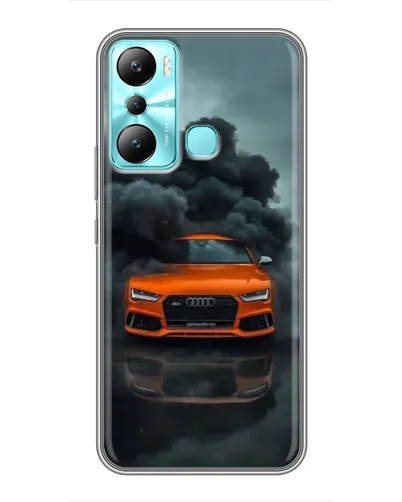 Чехол для Infinix Hot 20i (X665E) с картинкой «Audi в облаках дыма»