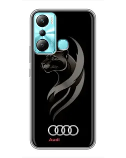 Чехол для Infinix Hot 20i (X665E) с картинкой «Графика — пантера и Audi»