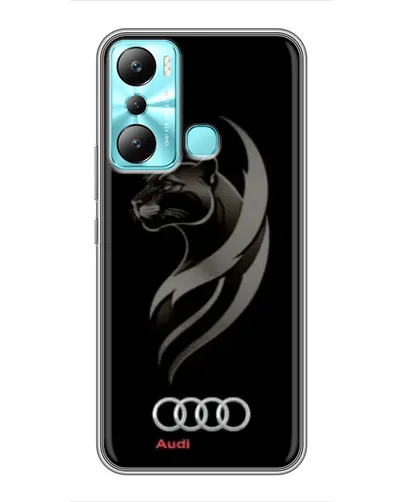 Чехол для Infinix Hot 20i (X665E) с картинкой «Графика — пантера и Audi»