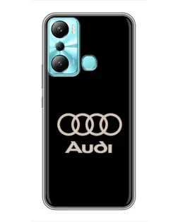 Чехол для Infinix Hot 20i (X665E) с картинкой «Audi — золотой логотип»