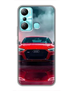 Чехол для Infinix Hot 20i (X665E) с картинкой «Audi RS — красный стиль»