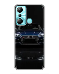 Чехол для Infinix Hot 20i (X665E) с картинкой «Audi — ночное отражение»