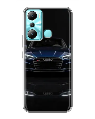 Чехол для Infinix Hot 20i (X665E) с картинкой «Audi — ночное отражение»