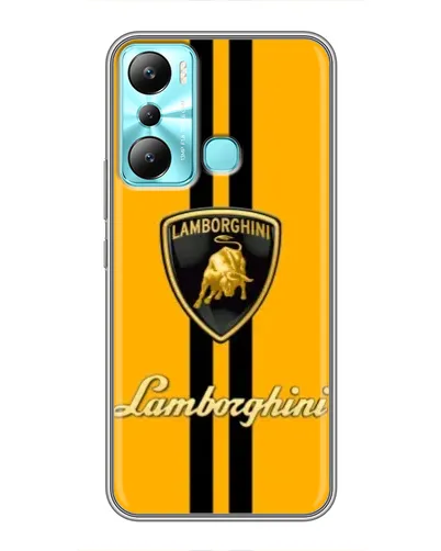Чехол для Infinix Hot 20i (X665E) с картинкой «Lamborghini Stripe желтый»