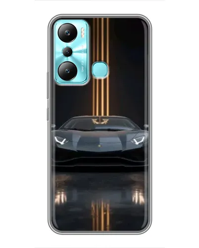 Чехол для Infinix Hot 20i (X665E) с картинкой «Lamborghini золотые линии»