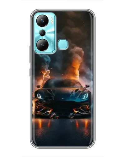 Чехол для Infinix Hot 20i (X665E) с картинкой «Lamborghini дымная эстетика»