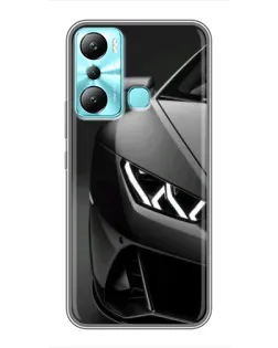 Чехол для Infinix Hot 20i (X665E) с картинкой «Lamborghini фары детализация»