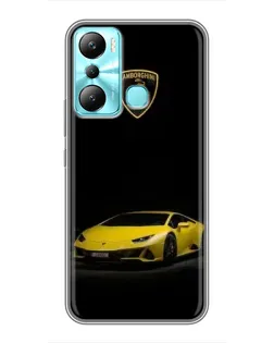 Чехол для Infinix Hot 20i (X665E) с картинкой «Lamborghini желтый акцент»