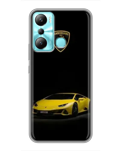 Чехол для Infinix Hot 20i (X665E) с картинкой «Lamborghini желтый акцент»