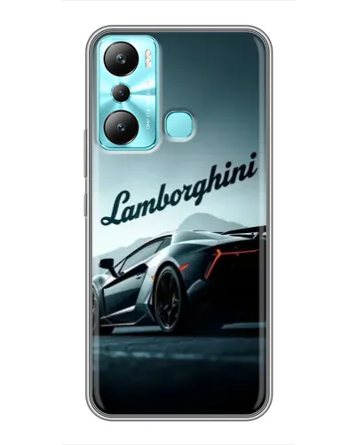 Чехол для Infinix Hot 20i (X665E) с картинкой «Классическая надпись Lamborghini»