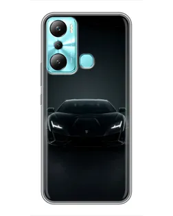 Чехол для Infinix Hot 20i (X665E) с картинкой «Черный Lamborghini Aventador»