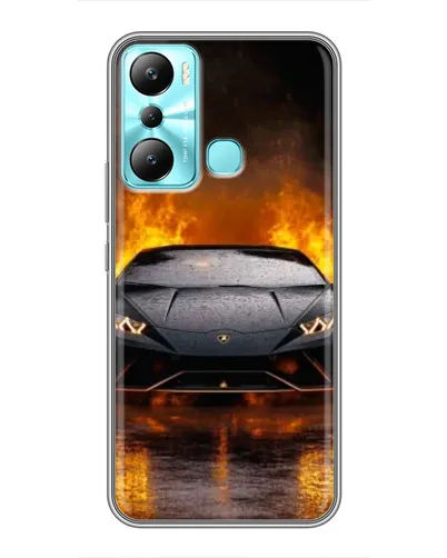 Чехол для Infinix Hot 20i (X665E) с картинкой «Lamborghini в огне»