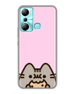 Чохол для Infinix Hot 20i (X665E) з картинкою «Pusheen та печиво»